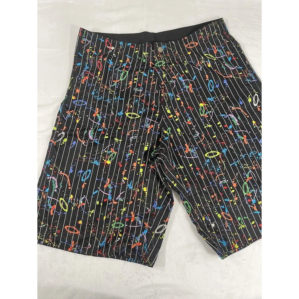 Surf Swim Shorts‎ Trunks Surf Sz 36 Black Art Paints Brazilian Rota Do Mar NEW